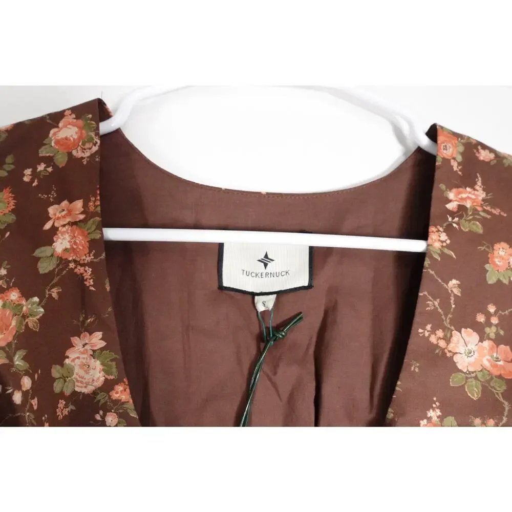 NWOT Tuckernuck Brown Floral Midi Dress x Shea McGee - Picture 8 of 12